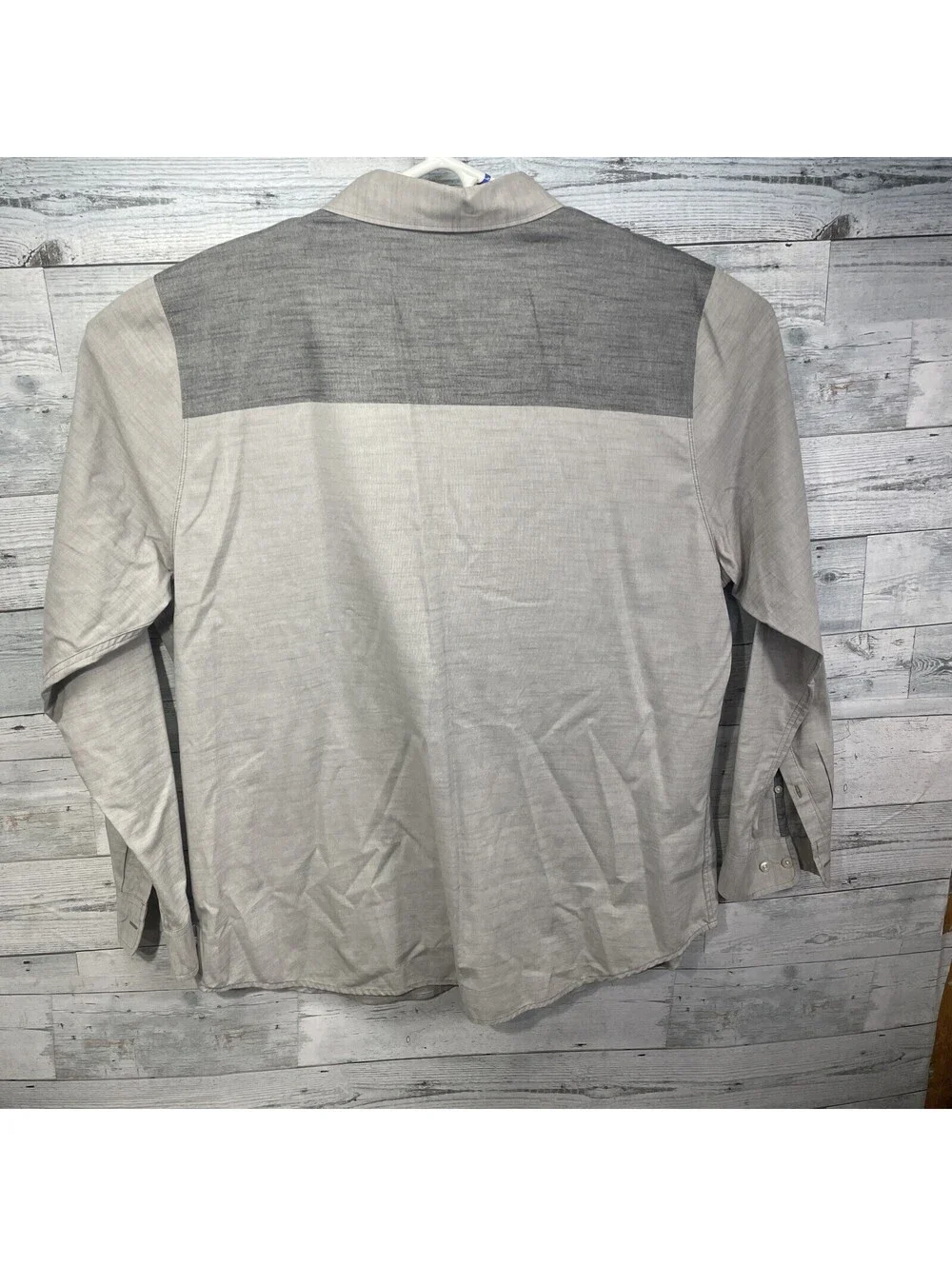 The North Face Mens Shirt 2XL Gray Long Sleeve Button Up Outdoor Hiking